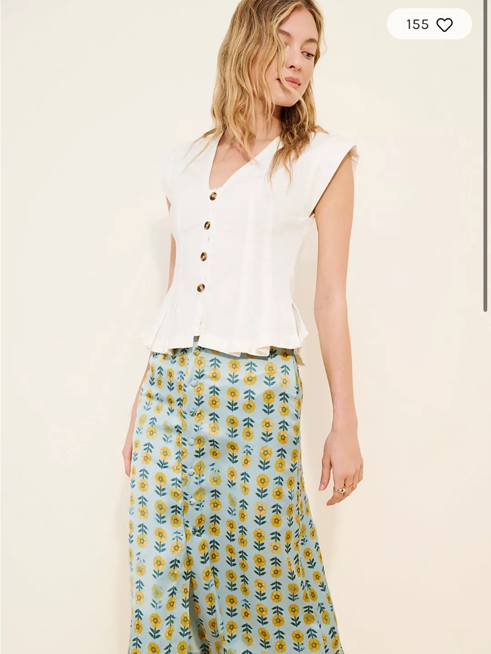 Free People floral Midi Skirt - Picture 2 of 10